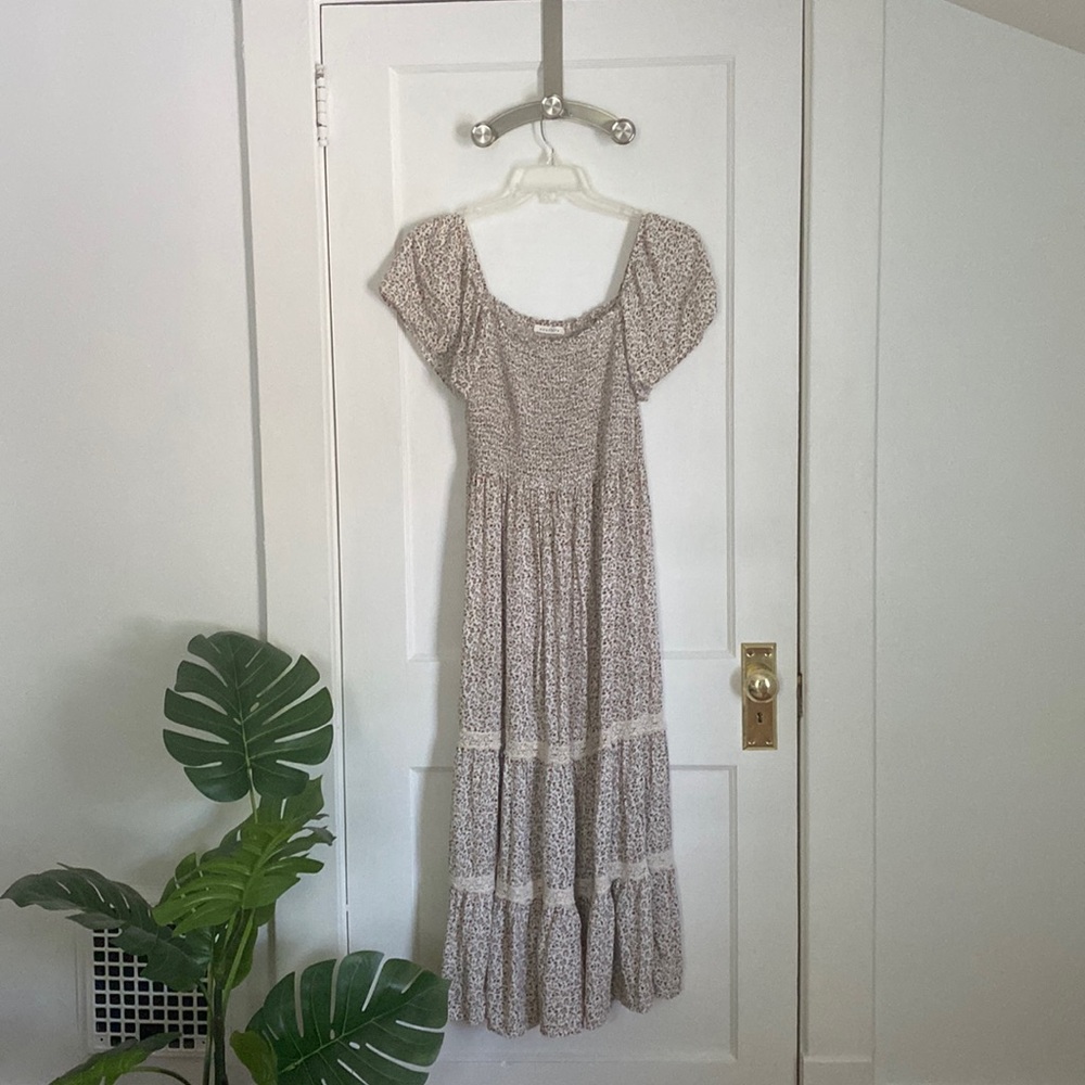 Neuflora Bedford Dress in Cream Ditsy Floral Pattern